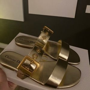 Dior sandals gold